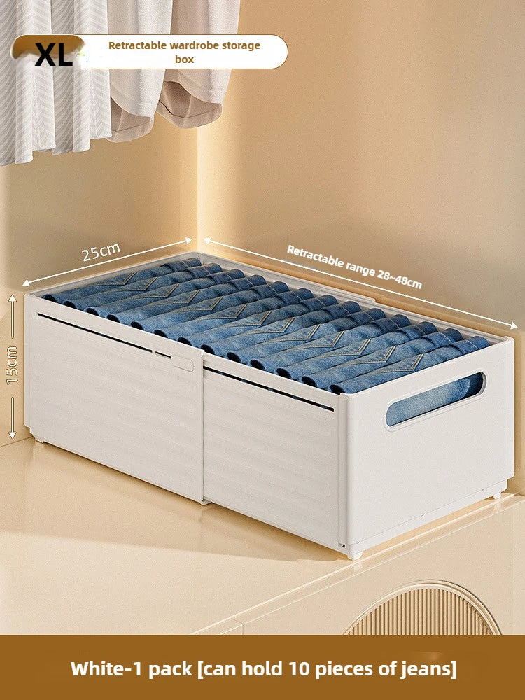 Adjustable Foldable Clothes Storage Organizer Box
