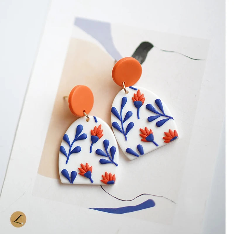 Classic Bohemiam Drop Bright Color Earrings
