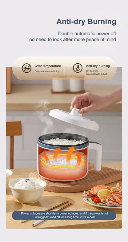 Compact Electric Rice Cooker & Food Steamer