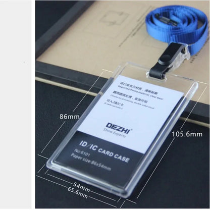 Retractable ID Badge Holder with Card Sleeve