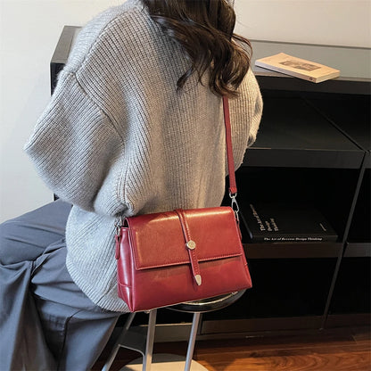 Vintage Flap Crossbody Satchel Bag