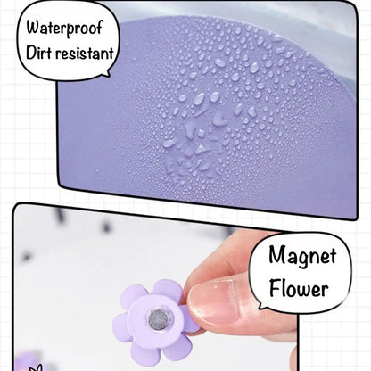 Desktop Magnetic Message Board with Storage Shelf