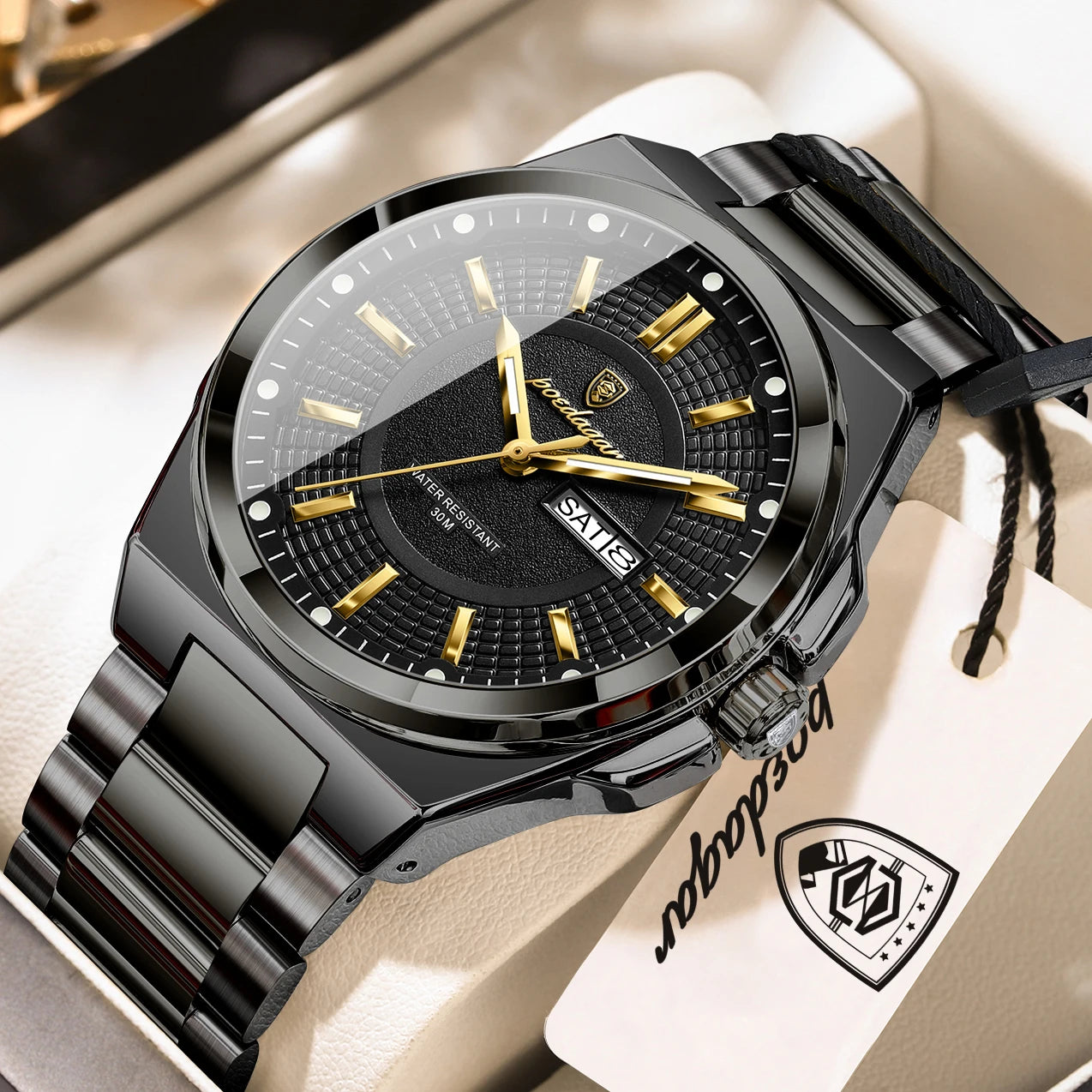 Men's Stainless Steel Quartz Business Watch