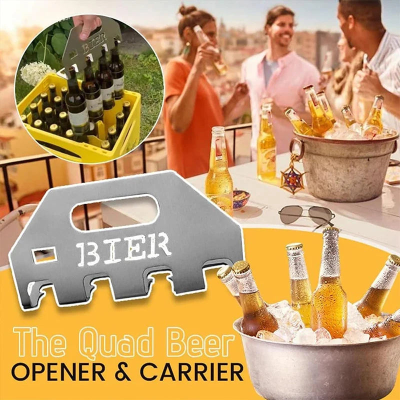 Quad Beer Bottle Opener & Carrier