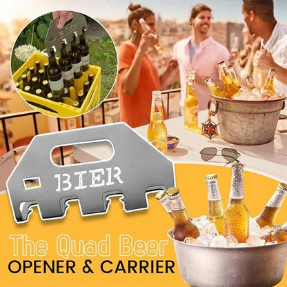 Quad Beer Bottle Opener & Carrier