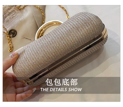 Crystal Studded Barrel Evening Bag