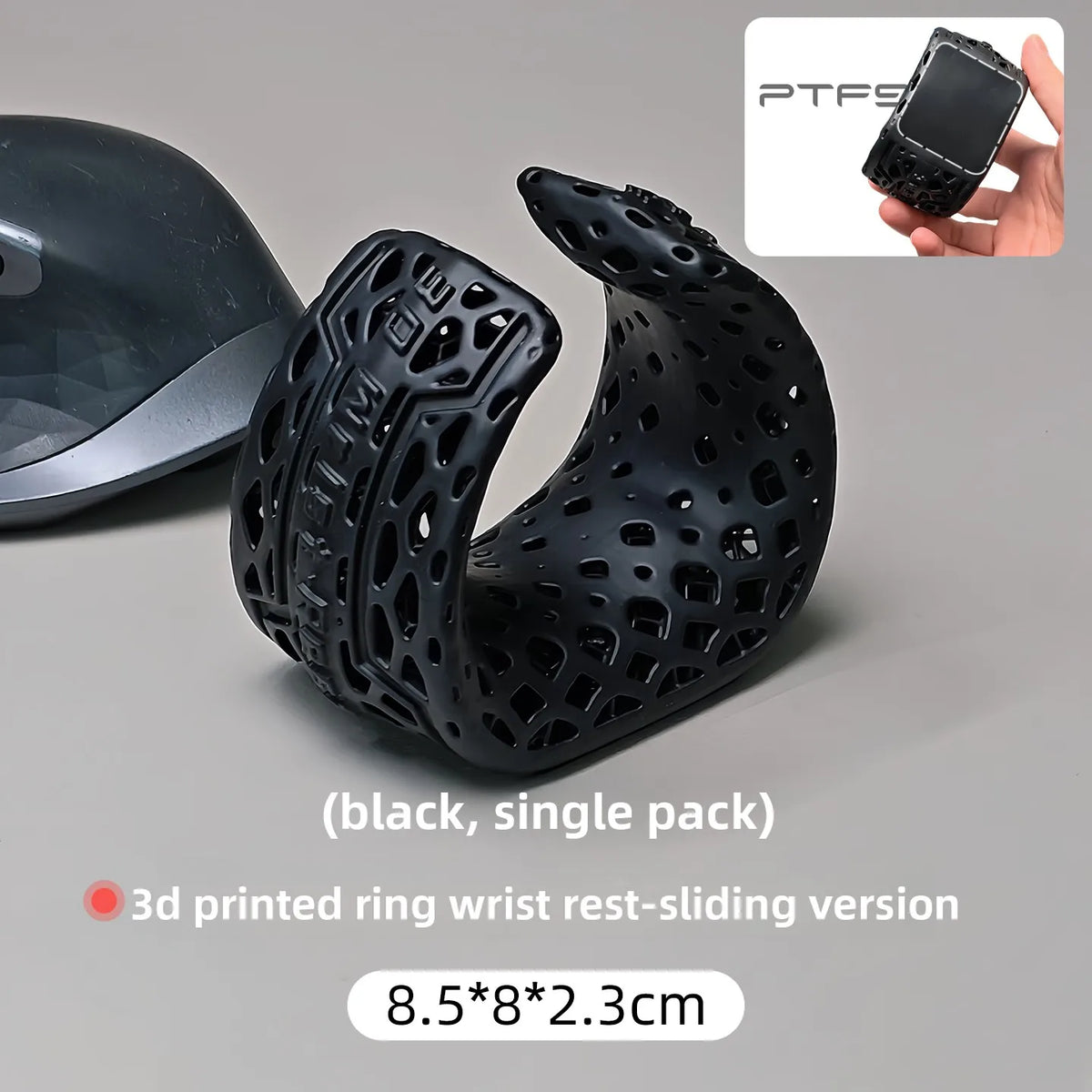 Ergonomic Mouse Wrist Rest TPE Hand Rest Pressure-Reducing Breathable Wrist Support Pad for Gaming Office Typing Pain Relief