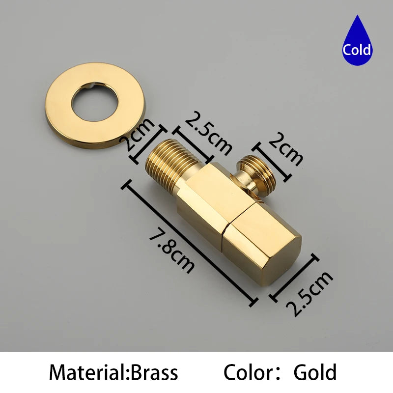 G1/2 Brass Single Outlet Toilet & Bathroom Angle Valve