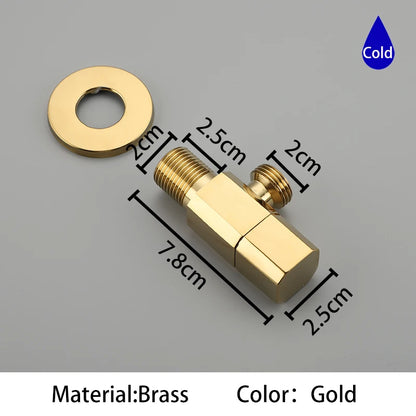 G1/2 Brass Single Outlet Toilet & Bathroom Angle Valve