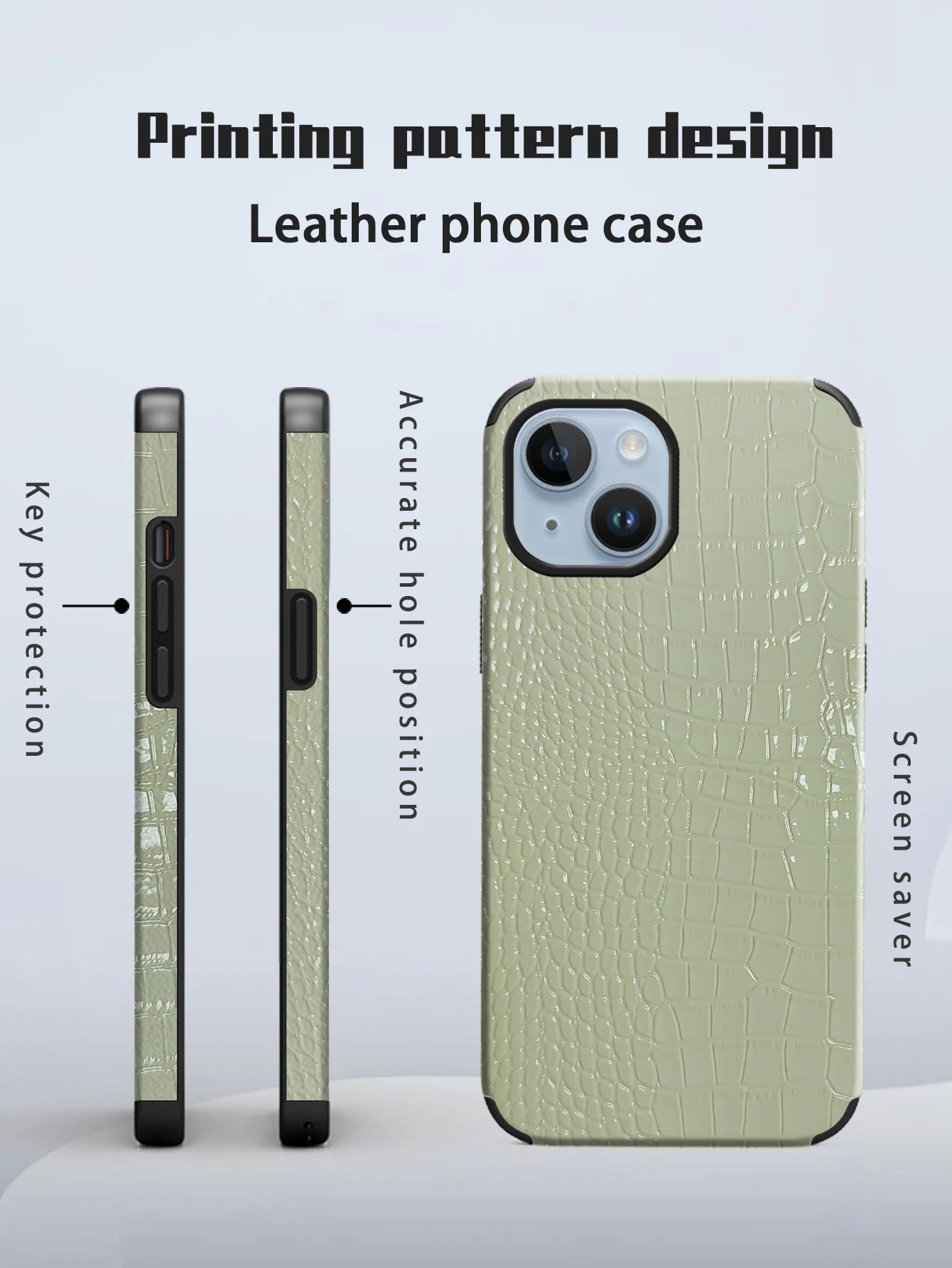 Luxury Crocodile Leather Phone Case