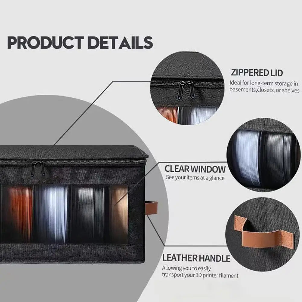 3D Printer Filament Storage Box with Visible Window