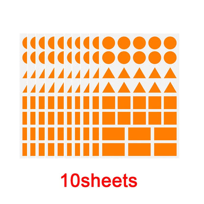 360-1080pcs Colored Triangles Rectangular Dot Stickers for Kids
