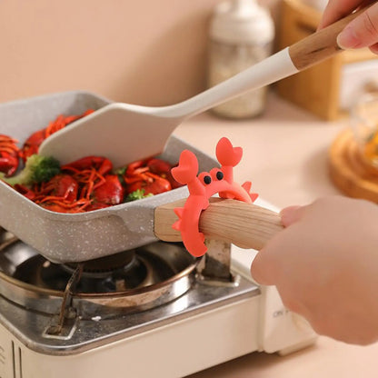 Crab Shaped Silicone Utensil Rest Holder