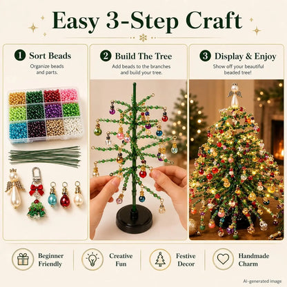 DIY Crystal-Style Beaded Christmas Tree Kit