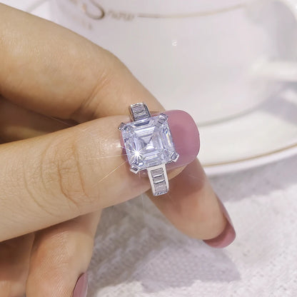 Women’s Silver-Plated Cubic Zirconia Engagement Ring