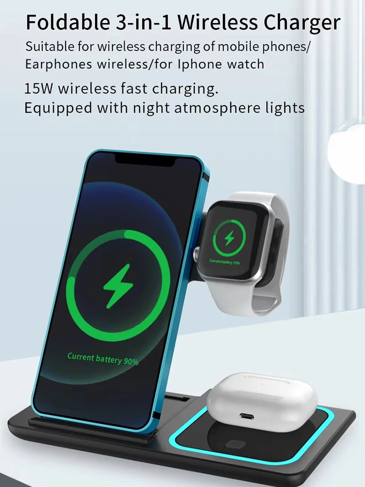 3-in-1 Foldable Wireless Charging Station