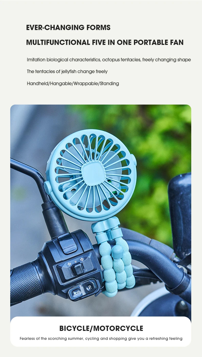 Portable Flexible Tripod Fan