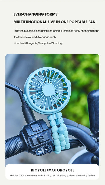 Portable Flexible Tripod Fan