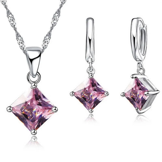 925 Sterling Silver Necklace & Earring Set