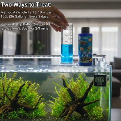 Aquarium Methylene Blue Water Conditioner for Freshwater Fish & Turtles