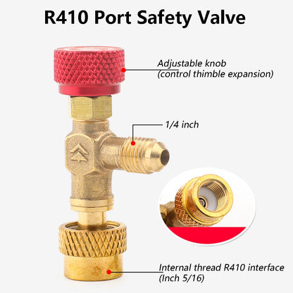 R410A & R22 Refrigerant Charging Safety Valve Adapter