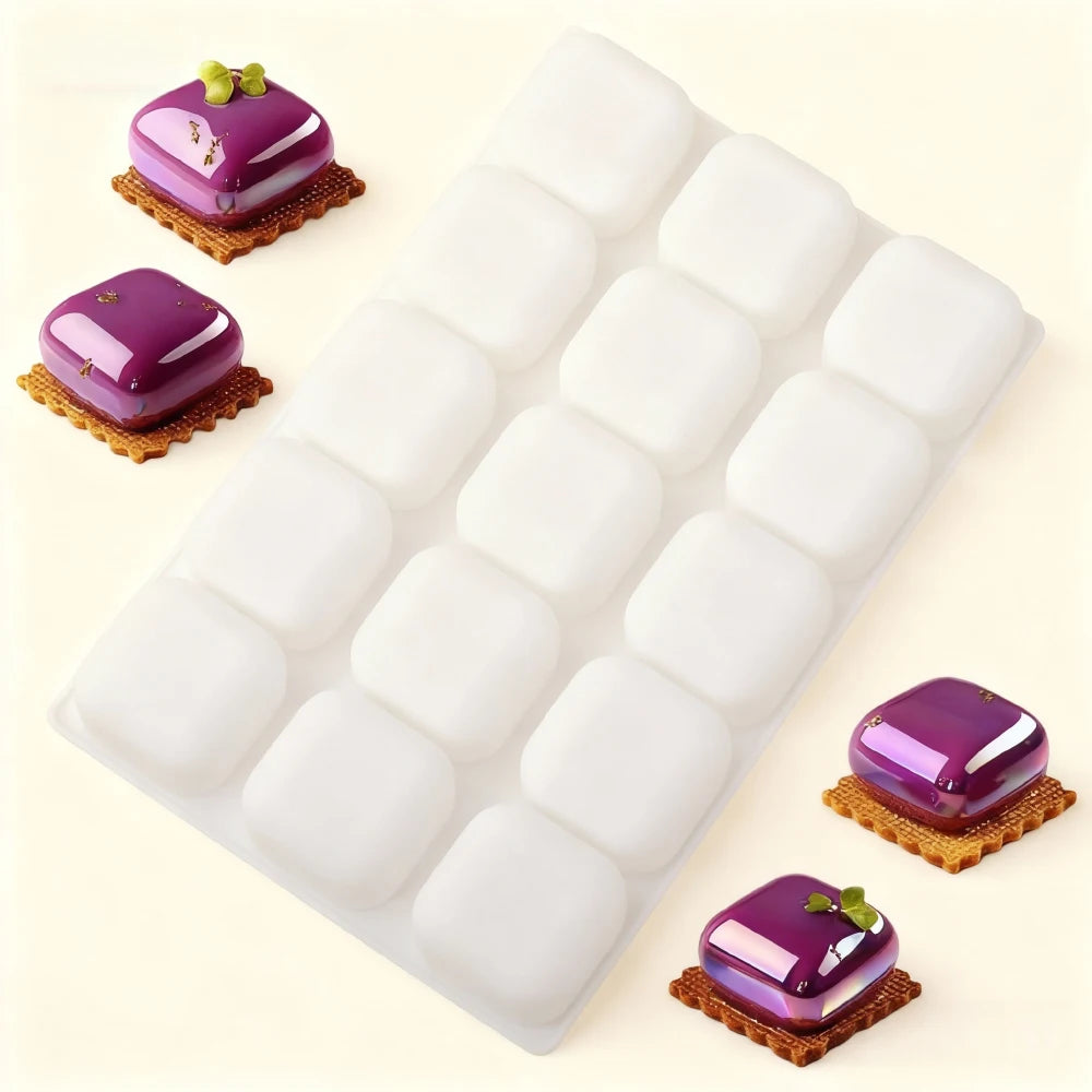 Cube Silicone Baking Mold for Mousse Cakes, Chocolates & French Desserts