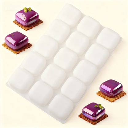 Cube Silicone Baking Mold for Mousse Cakes, Chocolates & French Desserts