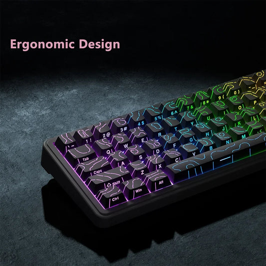 Topographic 4.0 Shine-Through PBT Keycap Set – 98 Keys