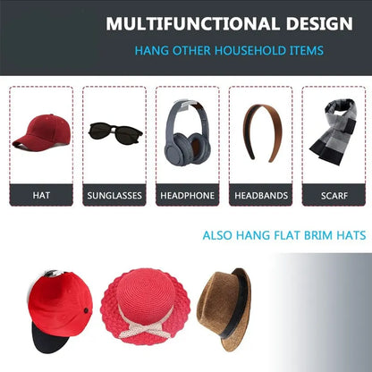 Minimalist Self-Adhesive Hat Hooks