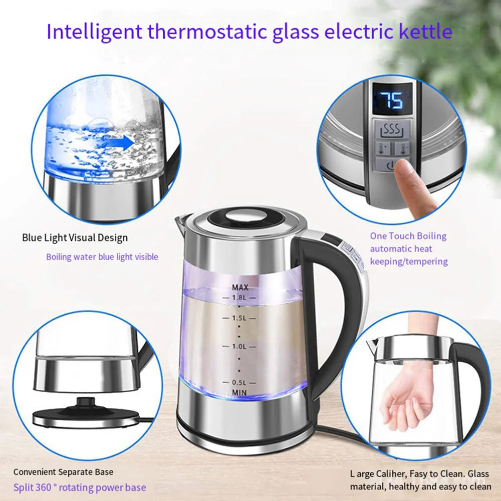 1.8L Portable Electric Kettle Teapot 1800W 220V