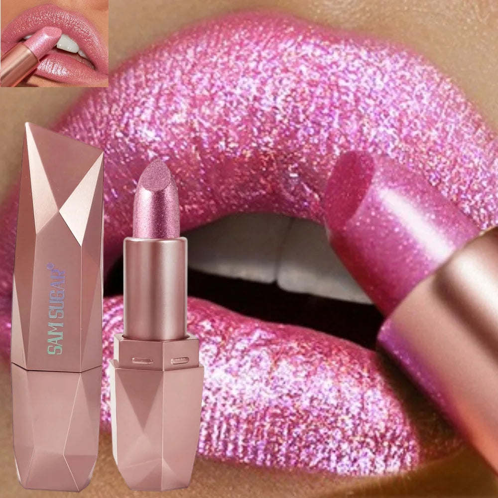 SAM SUGAR 6-Color Diamond Pearl Lipstick