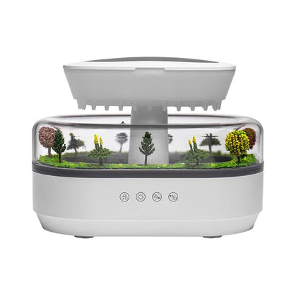 Raindrop Aroma Humidifier with White Noise & Colorful LED Light