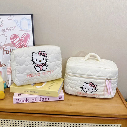Hello Kitty Quilted Makeup Storage Bag