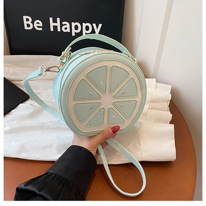 Citrus Slice Round Crossbody Bag