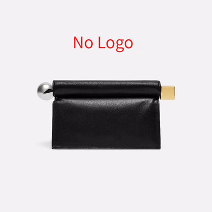 Luxury Fold-Over Chain Clutch Bag