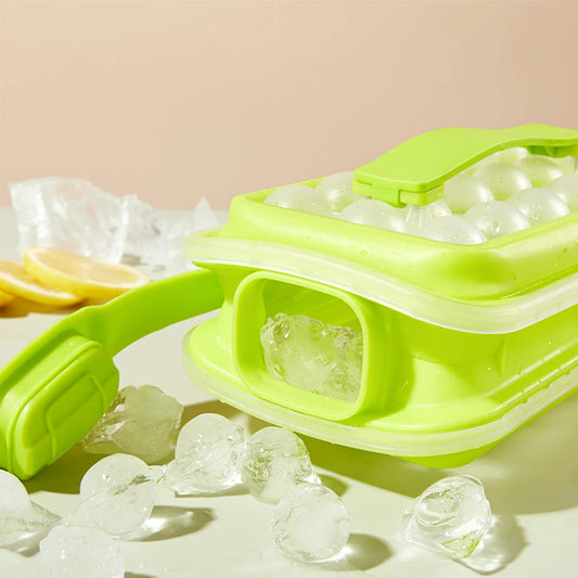 Ice Cube Storage Tray with Release Press