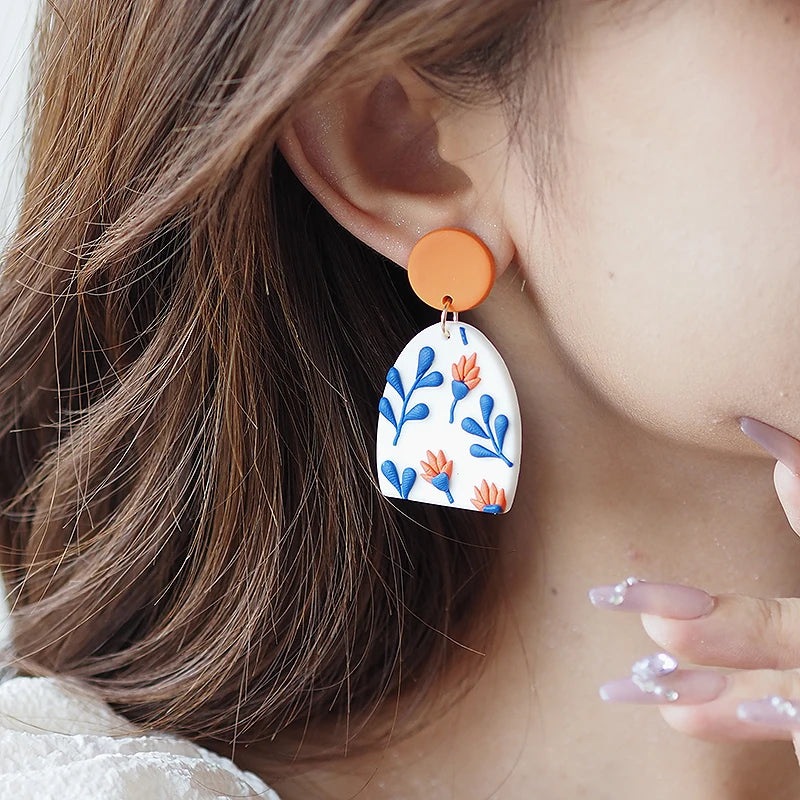 Classic Bohemiam Drop Bright Color Earrings