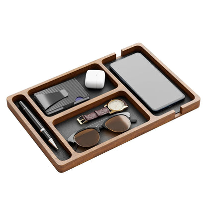 Wooden Desktop Organizer Tray