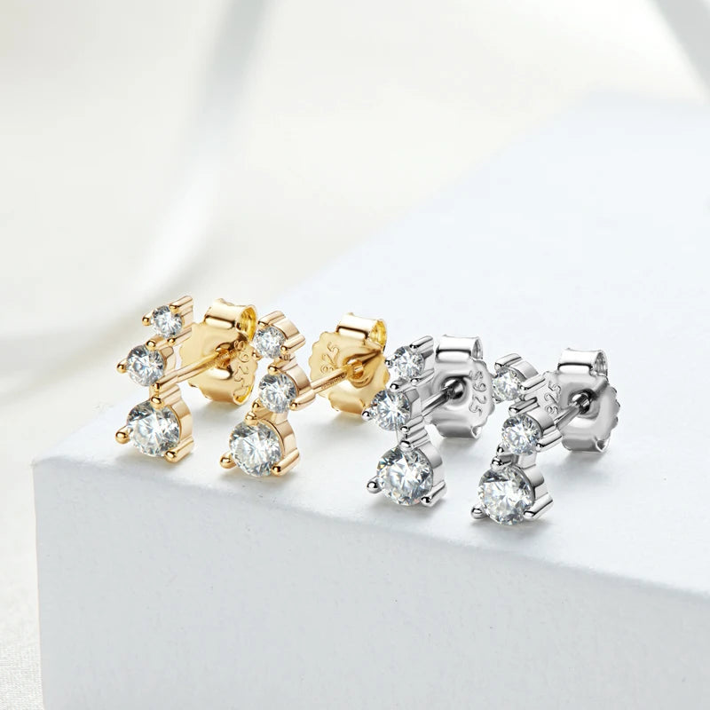 925 Sterling Silver Moissanite Big Dipper Earrings