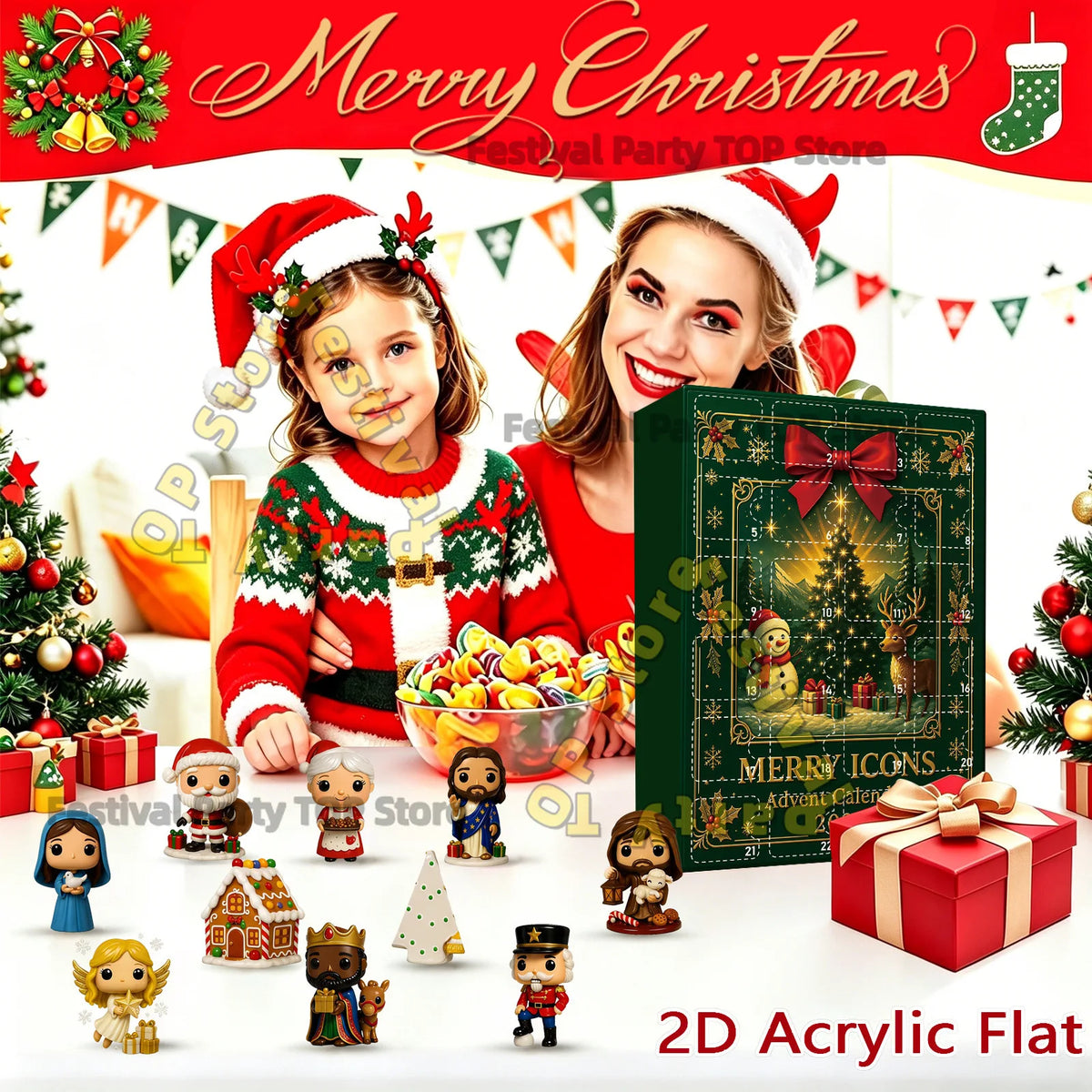 24-Day Christmas Countdown Ornament Box