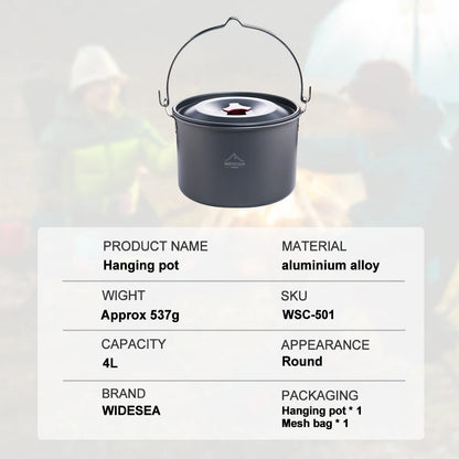 Widesea 4L Camping Hanging Pot