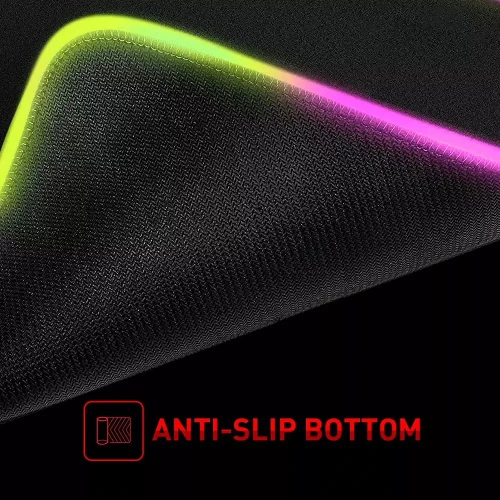 RGB LED Gaming Mouse Pad with Backlit Edge