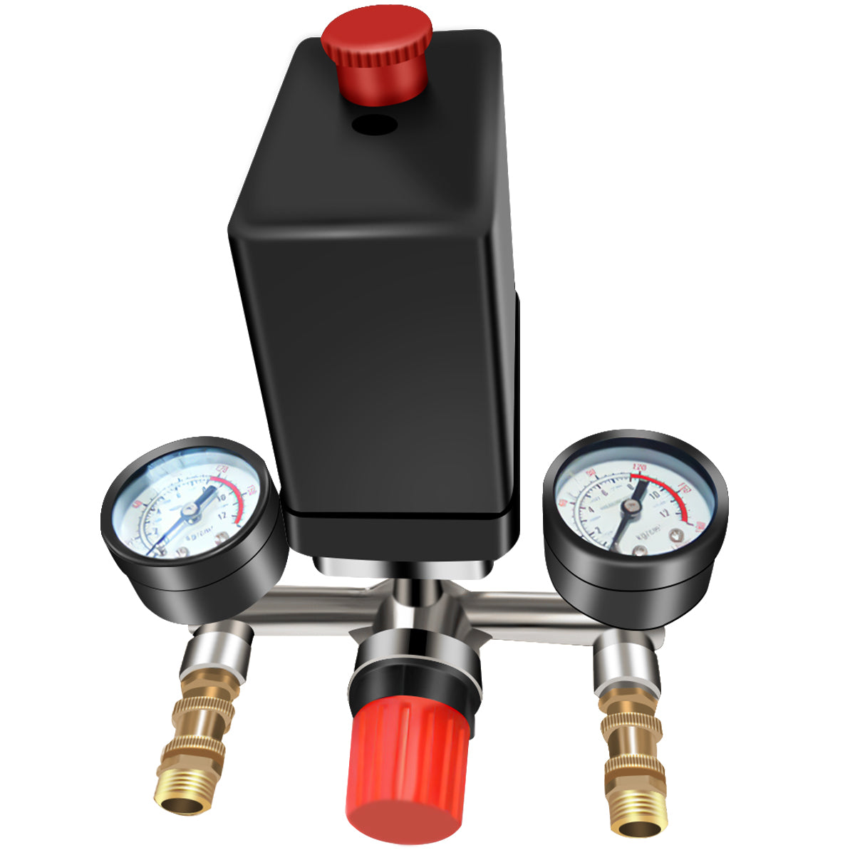 Air Compressor Pressure Switch with Regulator & Gauges