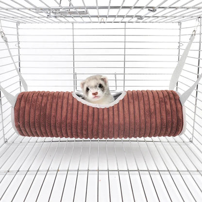 Plush Tunnel Hammock for Small Pets