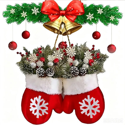 Christmas Glove Wreath
