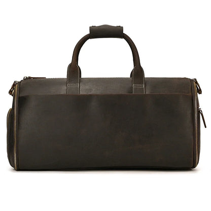 Crazy Horse Leather Travel Bag for Suits