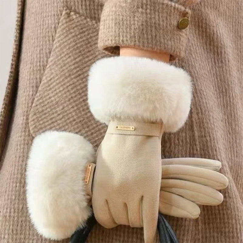 Women’s Winter Cycling Gloves with Velvet Lining