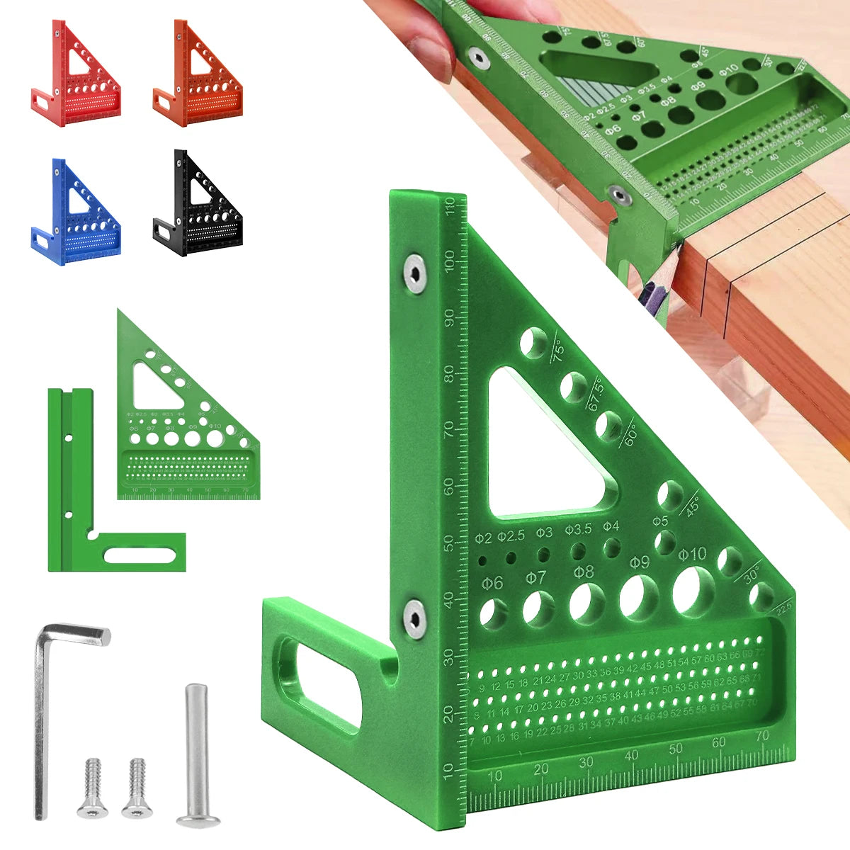 ABS Multifunctional Woodworking Angle Ruler
