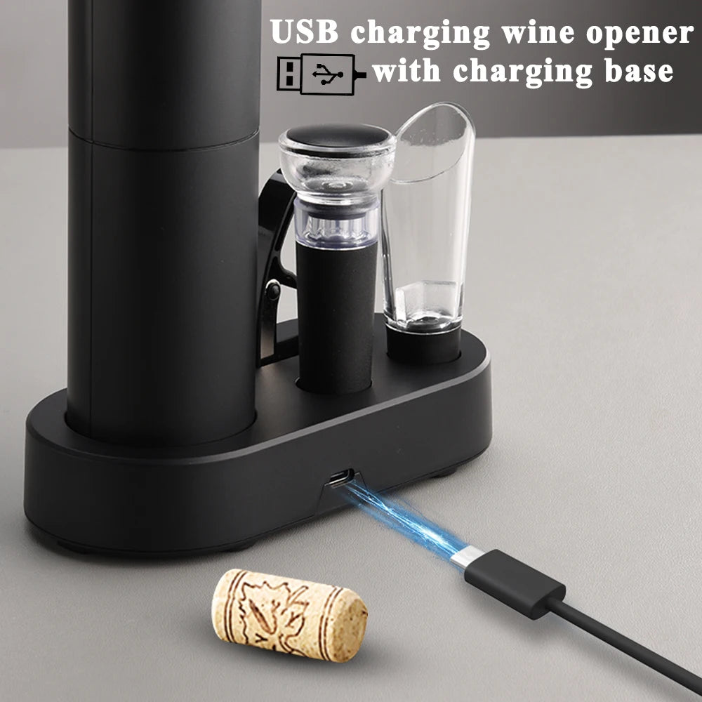 USB Rechargeable Electric Wine Opener Set