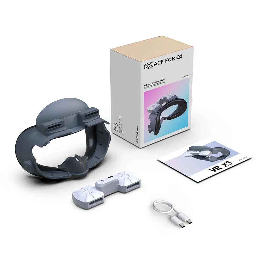 Meta Quest 3 Cooling Fan Face Interface with Magnetic Facial Cover
